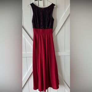 Red formal dress